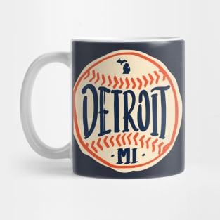 Detroit Michigan Hand Drawn Script Design Mug